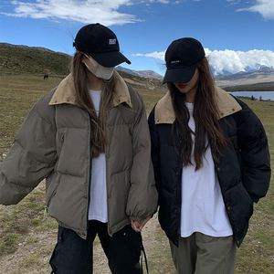 2023新款羽绒棉服女冬季高级感超好看棉衣面包服美式加厚棉袄外套