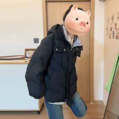 羽绒棉服女冬季2025新款韩系加厚棉袄短款面包服冬装连帽棉衣外套