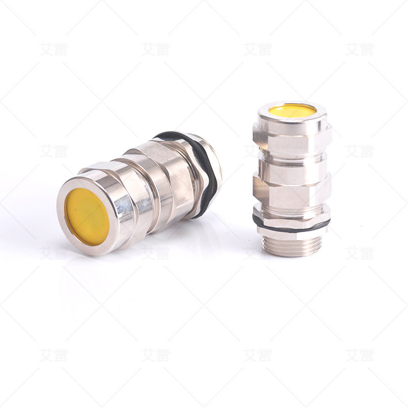 M25黄铜镀镍铠装电缆密封夹紧接头防爆格兰头G3/4防爆填料接头M20