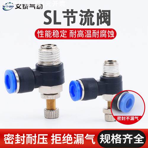 G螺纹气动快插接头PC8-G02/PL6-G01节流阀SL10-G03 带o型密封胶圈