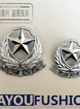 治安帽徽形象岗保安门卫社区物业小区帽徽金属银色