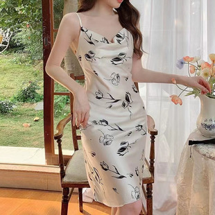 冰丝绸薄款 优选睡裙夏季 纯欲甜辣风少女吊带背心睡衣轻奢高级感家