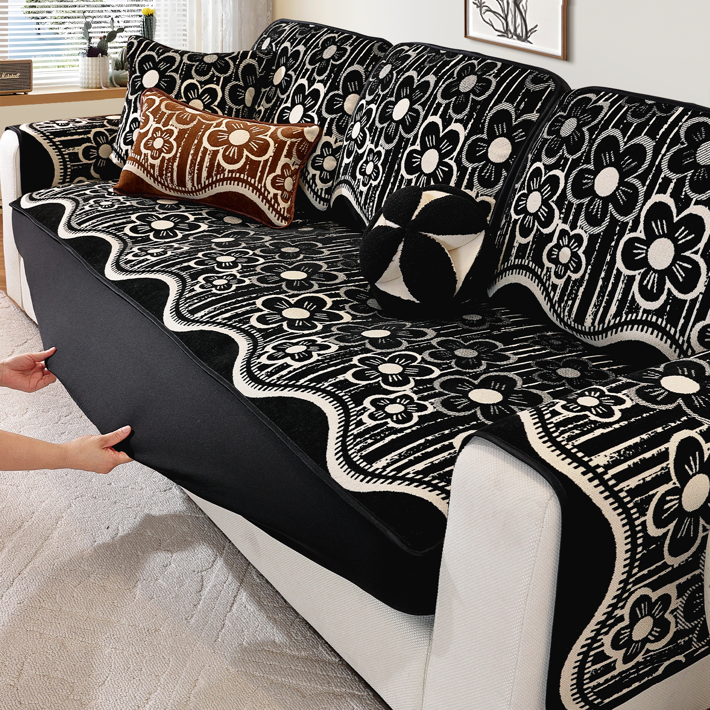 四面全包沙发套罩笠坐垫盖布套子