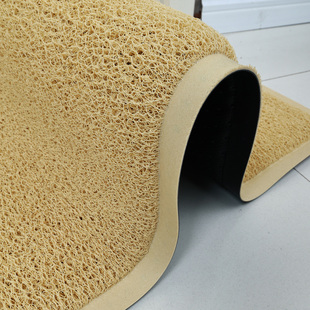 地垫入户门垫进门门口家用室外防滑丝圈脚垫压边商用地毯定制米黄