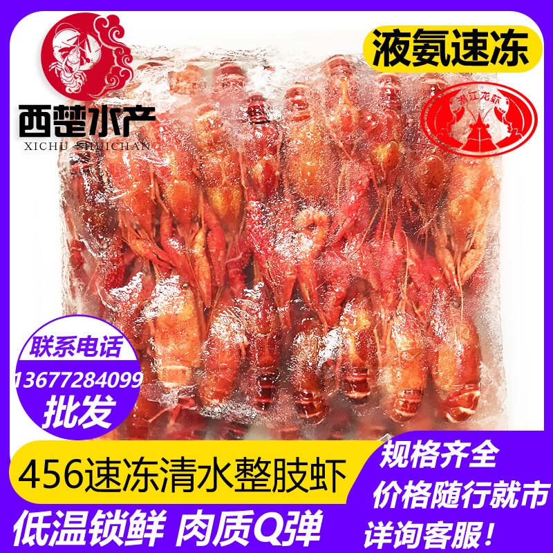 2023鲜活液氮锁鲜速冻清水小龙虾冰冻活虾冻虾456钱2斤装50斤起发