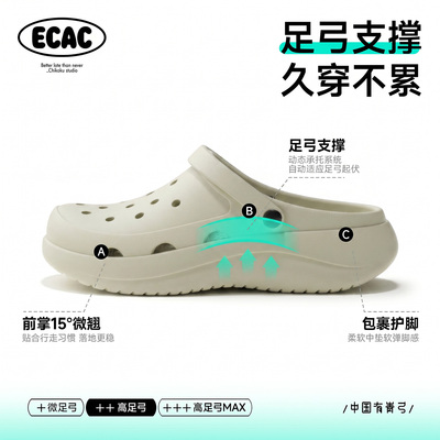 ECAC洞洞鞋有足弓女款2026新款