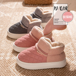 羽绒防水包跟棉拖鞋女款2025新款冬季外穿加绒加厚棉鞋家居保暖鞋