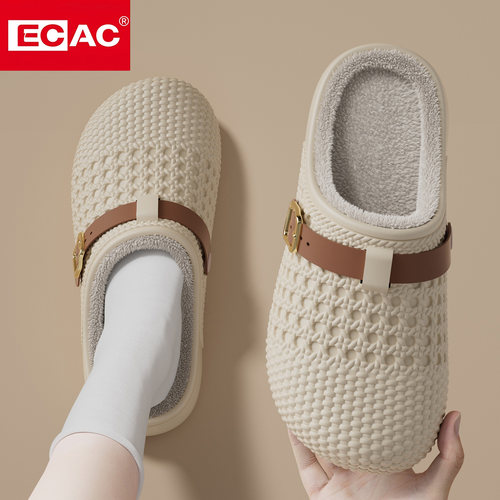 ECAC防水棉拖鞋女秋冬季2026新款
