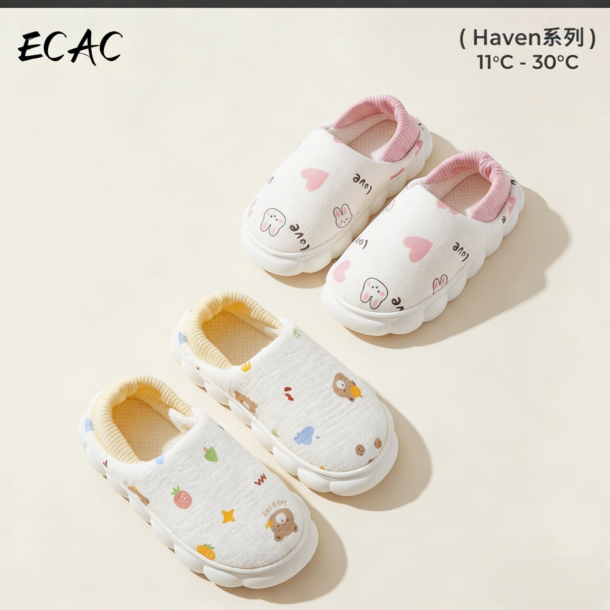 ECAC孕妇月子鞋春夏季薄款防滑软厚底室内居家产妇产后包跟棉鞋女