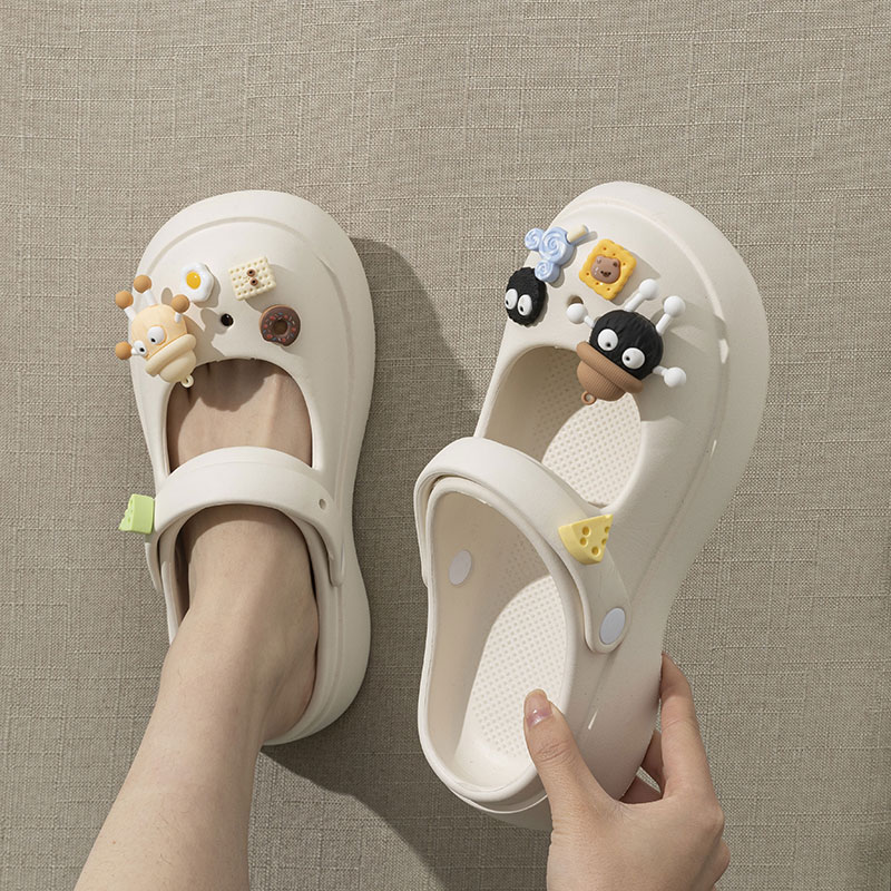 网红玛丽珍洞洞鞋镂空沙滩凉鞋