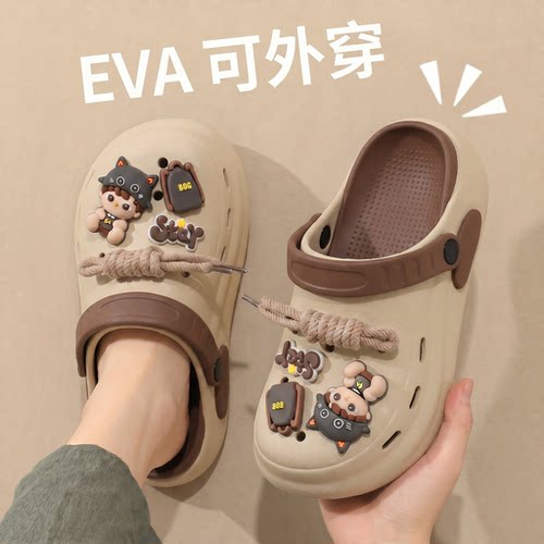 ECAC卡通公仔洞洞鞋儿童男童夏季
