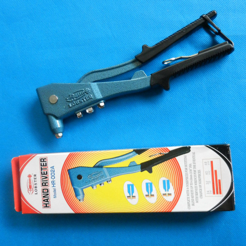 包日本lobster龙虾牌hr-002a拉铆枪2.4-4.8拉钉钳hr-007铆钉工具