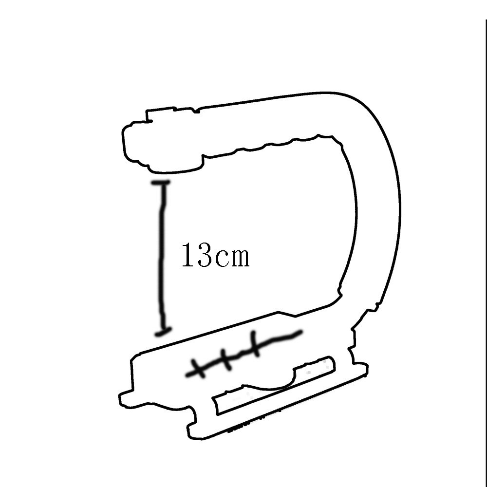 U型手持稳定器 单反相机手持稳定器 DV手提C型支架可接手机闪光灯