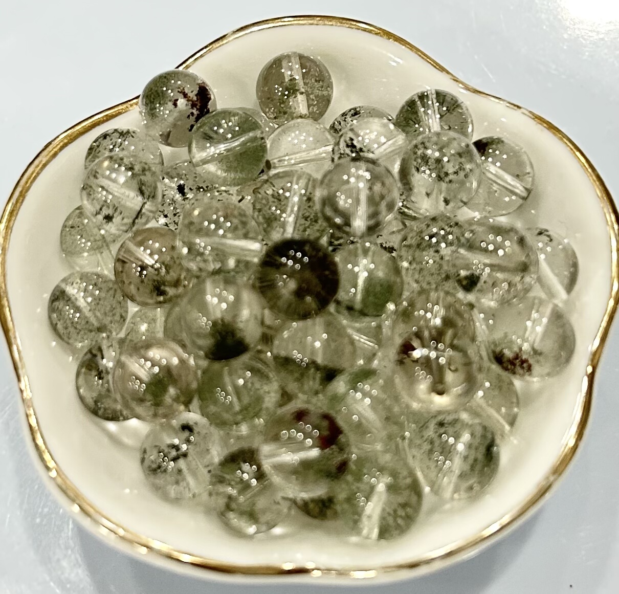 天然绿幽灵满天星单珠散珠 多款可选