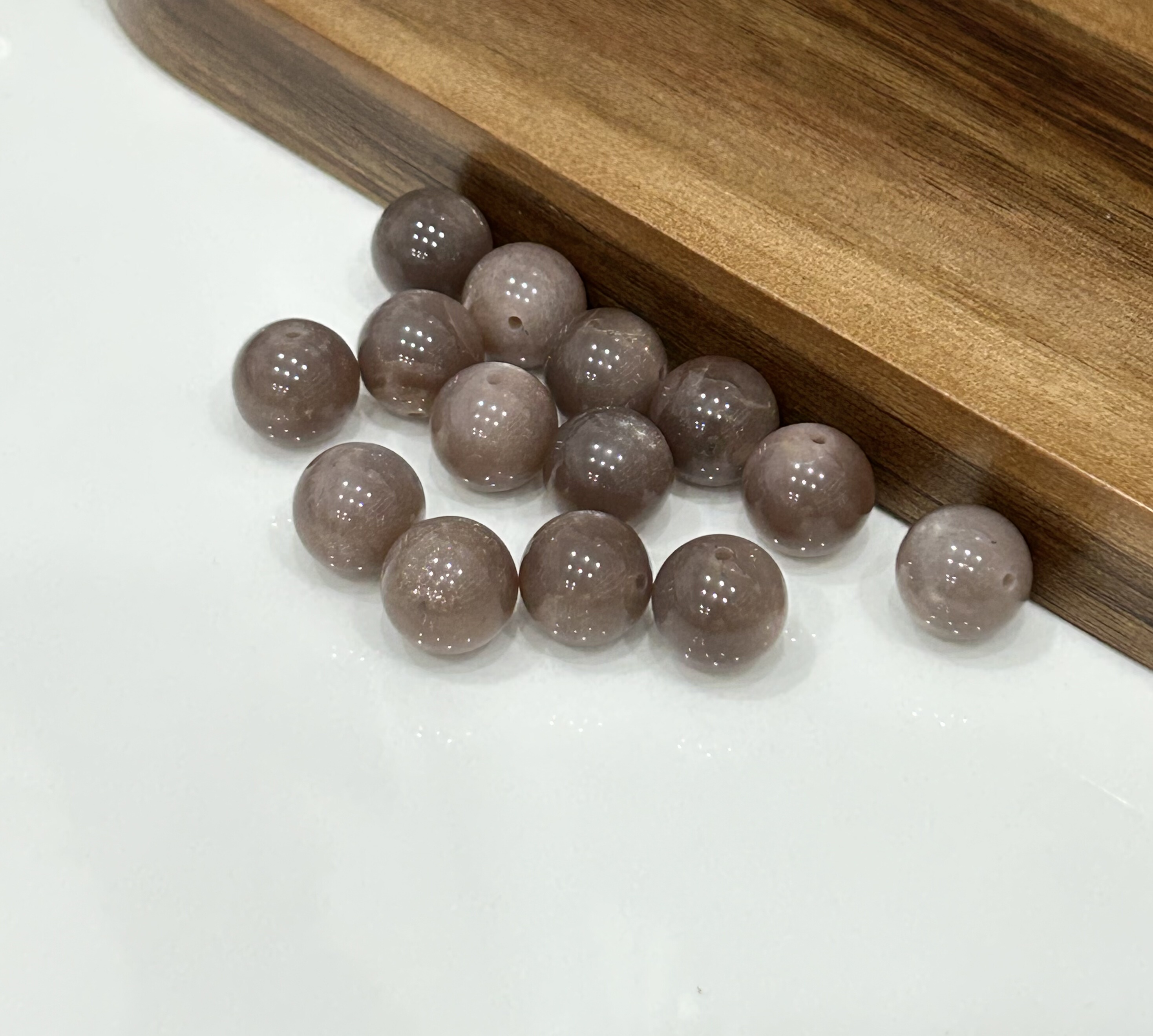 天然黑骨干太阳石单珠散珠12.8mm