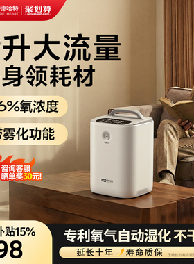 【德国品牌】麦德哈特家用制氧机老人孕妇吸氧气机小型车载高纯氧