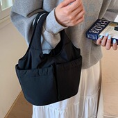 时尚 菜篮子手提包包女式 2025新款 尼龙帆布包百搭简约通勤包便当包