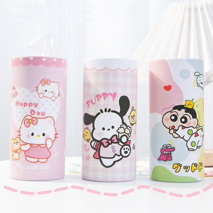 hellokitty车载纸巾盒卡通可爱车用抽纸筒创意凯蒂猫座式纸巾摆件