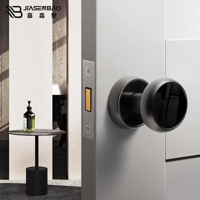 嘉森堡室内隐形门门锁卧室单面锁背景墙锁隐藏锁单面黑色房间门锁