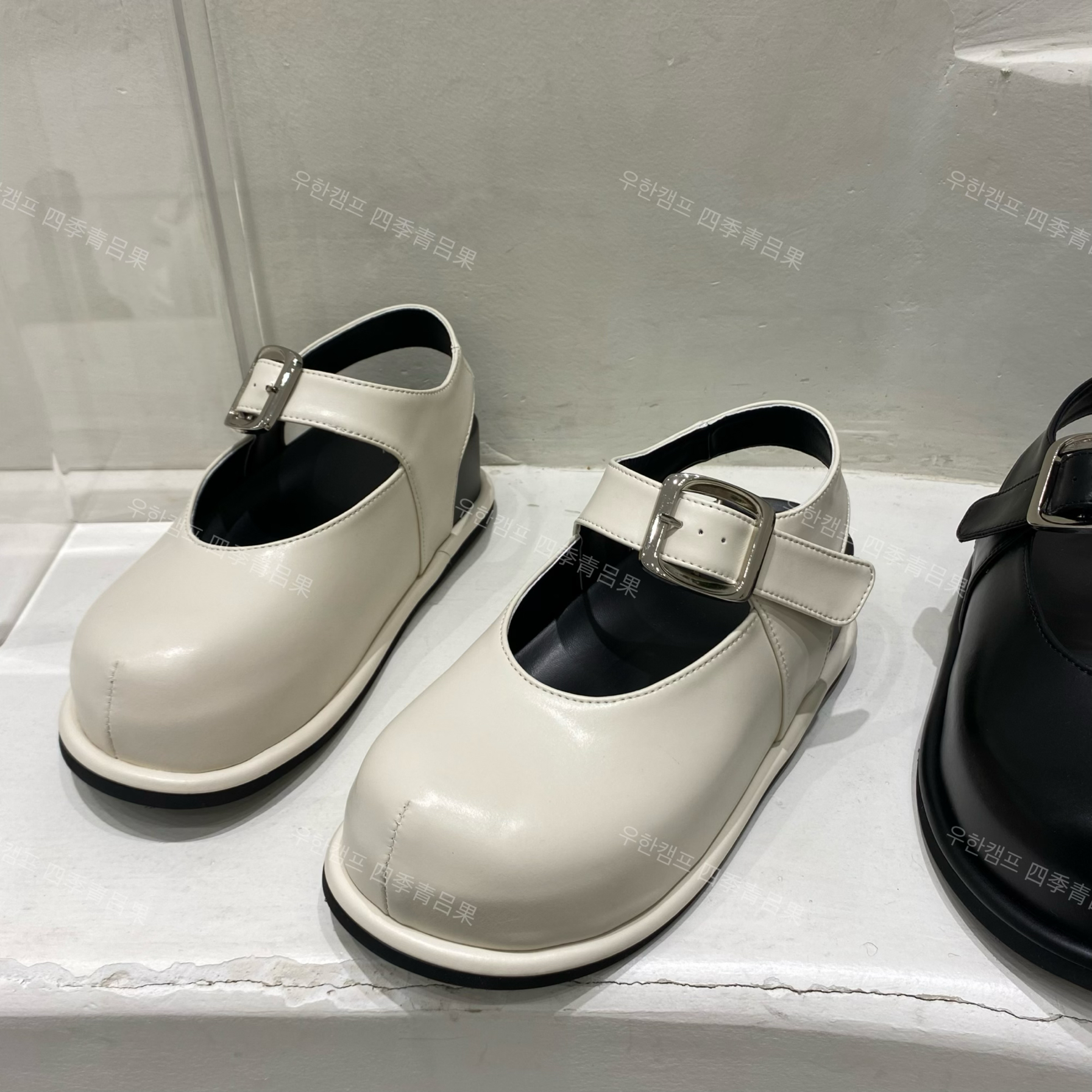 韩版欧货复古德训鞋女2025夏季新款后空大头凉鞋增高单鞋厚底鞋女
