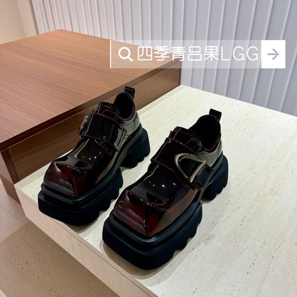 欧货厚底增高7cm乐福鞋2026春季新品百搭小皮鞋女英伦风德比鞋