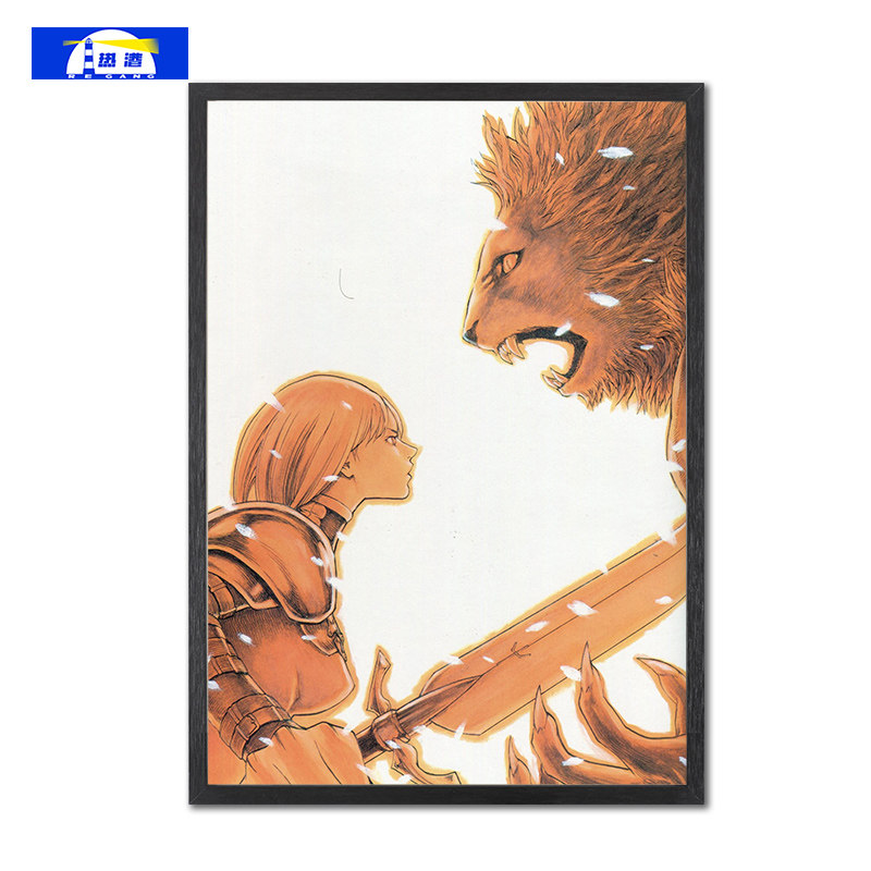 大剑海报Claymore动漫周边装饰画猎魔战记挂画黑暗系插画艺术墙贴 - 实物图