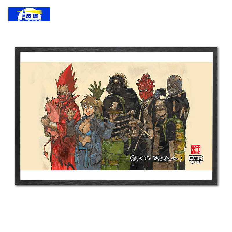 异兽魔都海报林田球Dorohedoro客厅装饰画卧室挂画动漫周边背景画图片