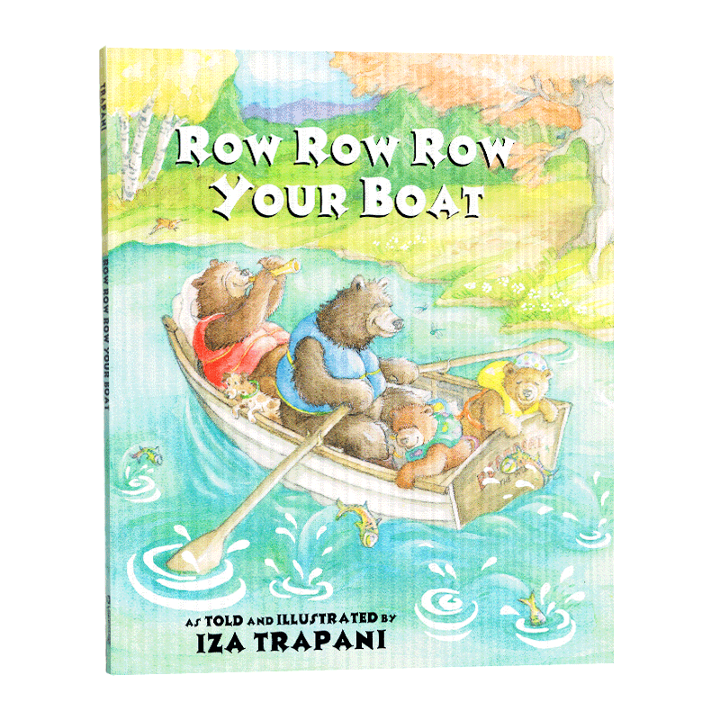 点读版 进口英文原版绘本 你的小船摇啊摇 Row Row Row Your Boat 廖彩杏英文书单 歌谣 童谣3-6岁 平装 支持好饿的毛毛虫点读笔