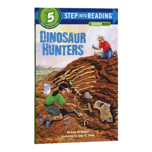 捕龙达人英文章节小说桥梁  企鹅 兰登step into reading 5阶英文原版 Dinosaur Hunters原版漫画书英文绘本
