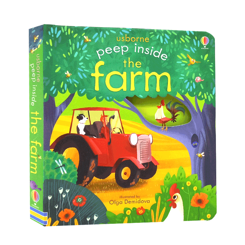 英文原版 偷偷看系列之农场 Peep Inside the Farm 培养观察力的必备绘本原版漫画书英文绘本