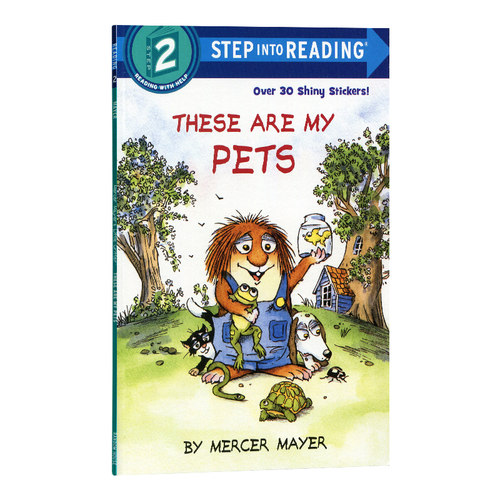 小毛人的宠物 企鹅兰登step into reading 2阶英文原版These Are My Pets原版漫画书英文绘本