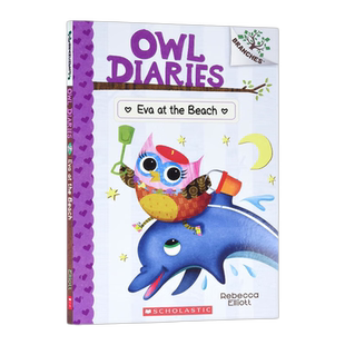 猫头鹰日记 英文原版平装绘本 Owl Diaries #14:Eva at the Beach 伊娃在海滩