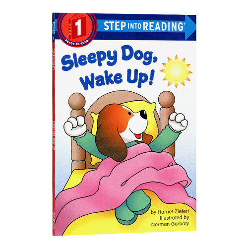 小狗，醒醒 企鹅兰登分级step into reading一阶英文原版sleepy Dog，Wake Up原版漫画书英文绘本