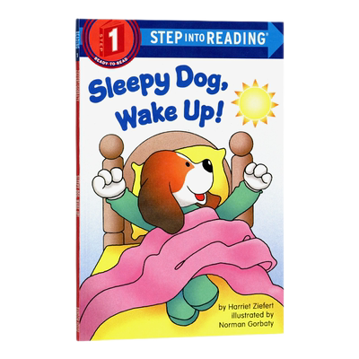 小狗，醒醒 企鹅兰登分级step into reading一阶英文原版sleepy Dog，Wake Up原版漫画书英文绘本