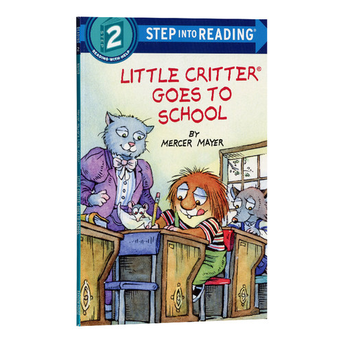 小毛人去上学英文绘本 企鹅兰登step into reading 二阶英文原版 Little Critter Goes to School原版漫画书英文绘本