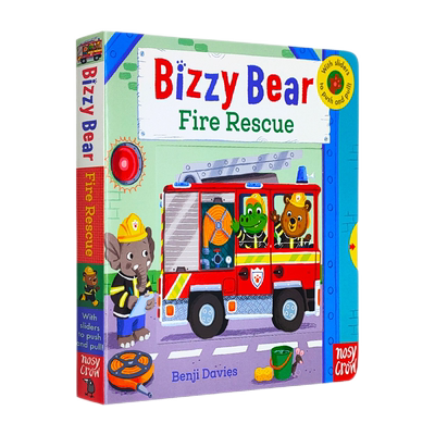 小熊很忙英文原版 Bizzy Bear系列 救火 Fire Rescue! 纸板活动机关操作书  边玩边学 儿童英语启蒙认知绘本