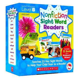 学乐高频词 B盒25册  Nonfiction Sight Word Readers 高频词读物 科普科学绘本原版漫画书英文绘本