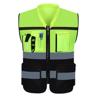 樱意领导款反光背心马甲安全服骑行服马甲交通路政施工荧反光马甲