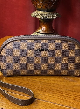 【专柜定制】2025新款手拿包百搭手机零钱长款小包AG387咖啡