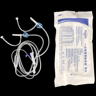 圣光双头输液器一次性医用吊针双插点滴管注射软管浇花静脉注射