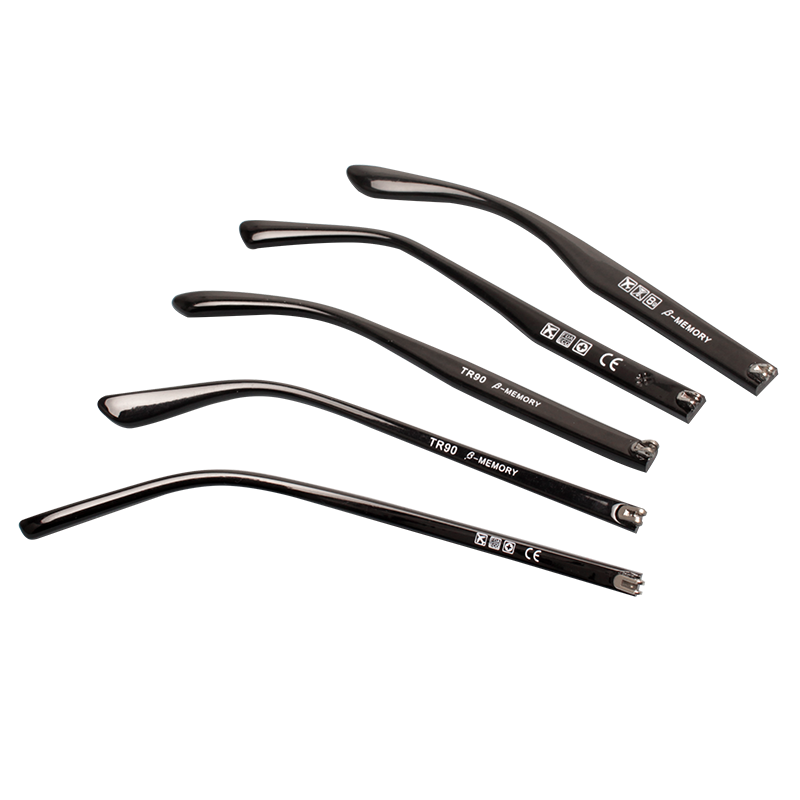 TR双牙眼镜腿一对平凸牙眼镜框架配件眼镜脚腿间距1.5通用维修理