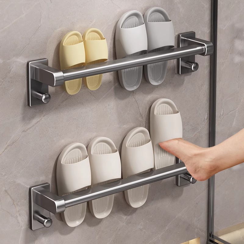 拆卸免打孔壁挂拖鞋架