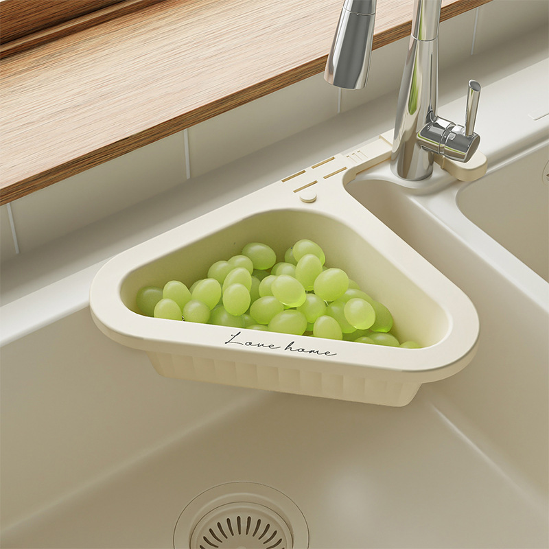 厨房三角沥水篮可伸缩