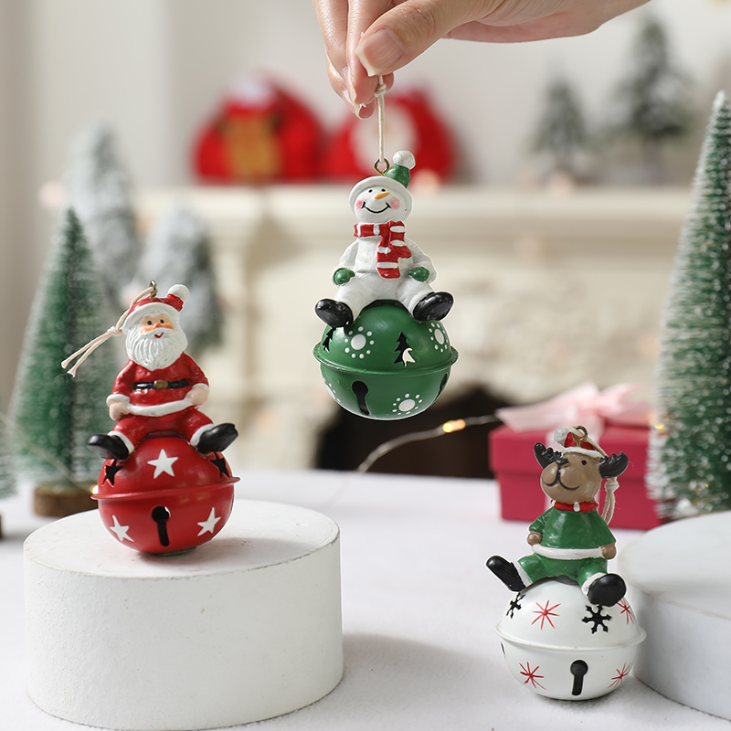 圣诞节铁艺铃铛圣诞树挂件