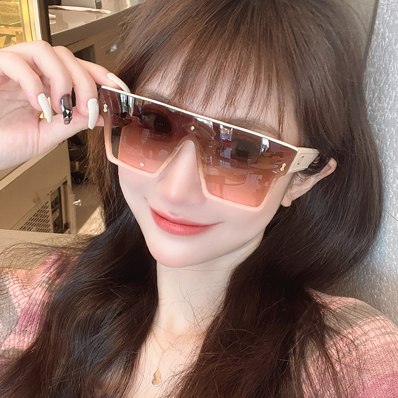 D家大框偏光墨镜高级感ins大脸显瘦防紫外线太阳镜女潮流眼镜网红