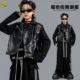 街舞儿童潮服男女童酷帅皮马甲黑长裤 嘻哈hiphop架子鼓走秀演出服