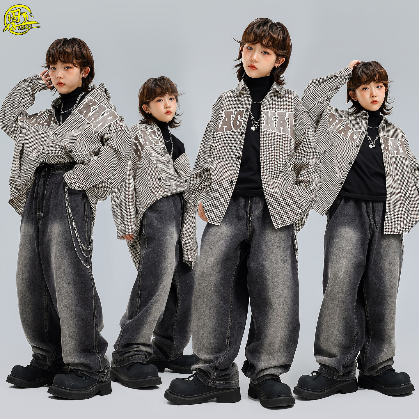 街舞服装儿童嘻哈架子鼓演出服图片
