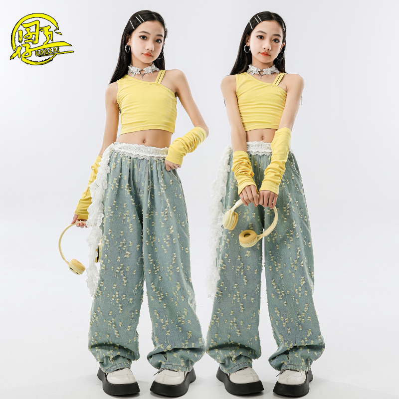 女童韩舞爵士舞走秀演出服套装