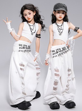 女童jazz爵士舞服装女团辣妹韩舞打歌舞表演出服小模特舞台走秀服