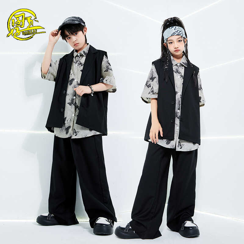 儿童街舞服popping机械舞表演服